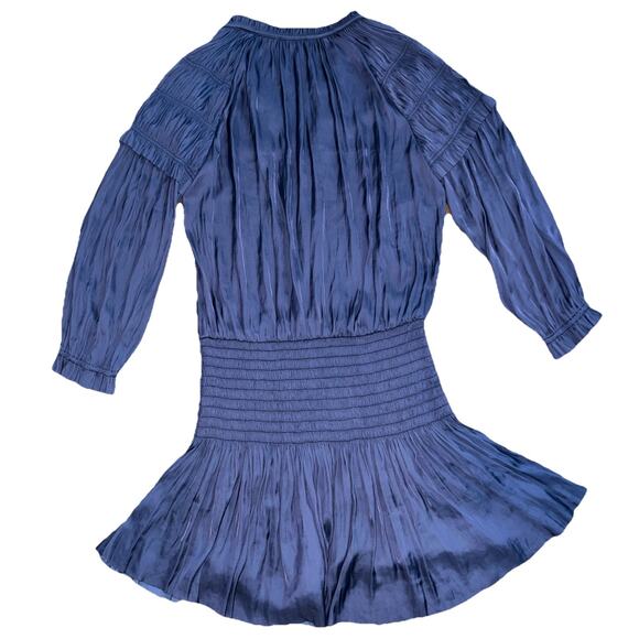 ULLA JOHNSON Kiko Dress In Midnight Gray Size 0 Y2K Lagenlook A001417 - Picture 7 of 7